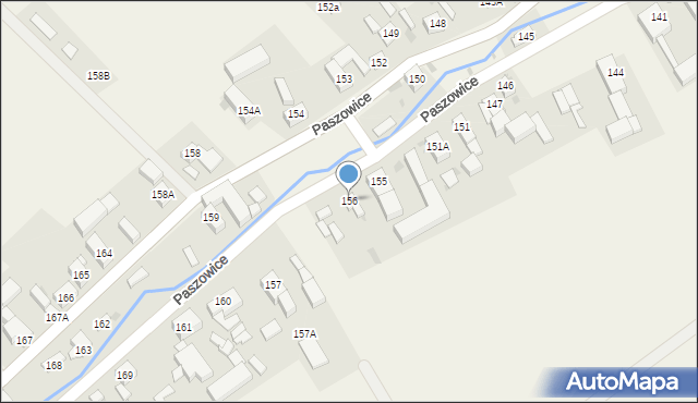 Paszowice, Paszowice, 156, mapa Paszowice