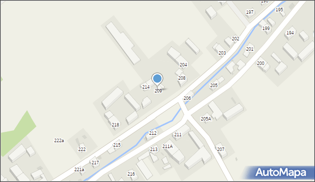 Paszowice, Paszowice, 209, mapa Paszowice