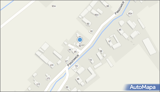 Paszowice, Paszowice, 92, mapa Paszowice