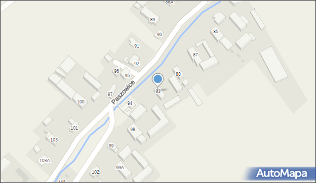 Paszowice, Paszowice, 93, mapa Paszowice