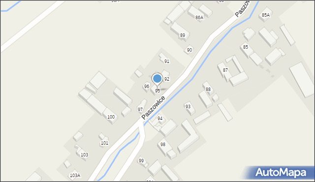 Paszowice, Paszowice, 95, mapa Paszowice