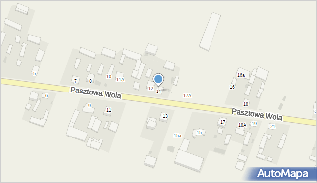 Pasztowa Wola, Pasztowa Wola, 14, mapa Pasztowa Wola