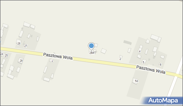 Pasztowa Wola, Pasztowa Wola, 29A, mapa Pasztowa Wola