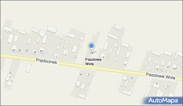 Pasztowa Wola, Pasztowa Wola, 2A, mapa Pasztowa Wola