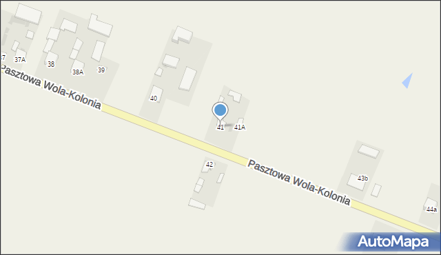 Pasztowa Wola-Kolonia, Pasztowa Wola-Kolonia, 41, mapa Pasztowa Wola-Kolonia