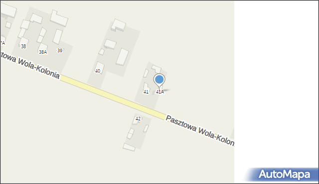 Pasztowa Wola-Kolonia, Pasztowa Wola-Kolonia, 41A, mapa Pasztowa Wola-Kolonia