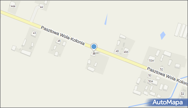 Pasztowa Wola-Kolonia, Pasztowa Wola-Kolonia, 48, mapa Pasztowa Wola-Kolonia