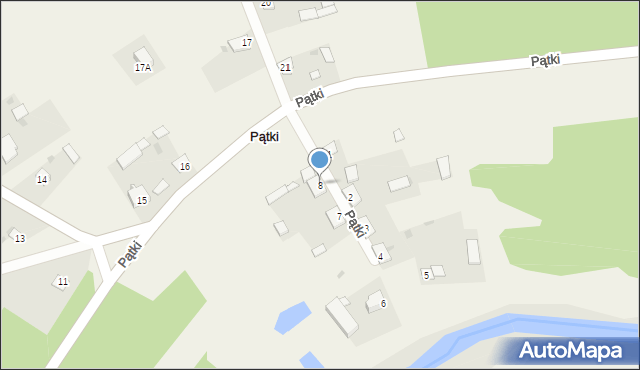 Pątki, Pątki, 8, mapa Pątki