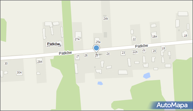 Patków, Patków, 25, mapa Patków