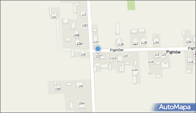 Pątnów, Pątnów, 111, mapa Pątnów