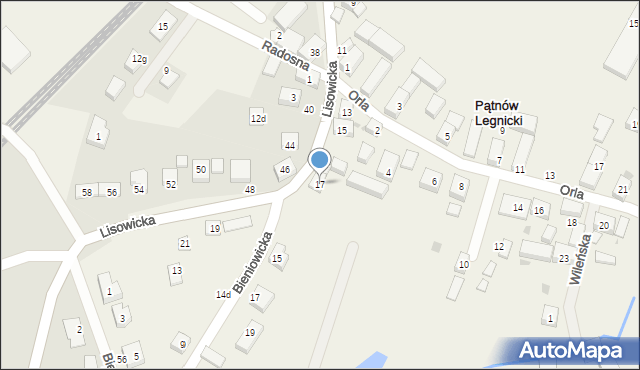 Pątnów Legnicki, Pątnów Legnicki, 14, mapa Pątnów Legnicki