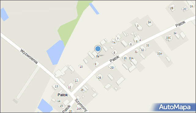 Patok, Patok, 9a, mapa Patok