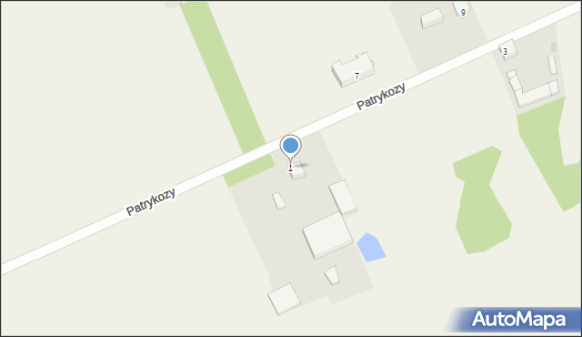 Patrykozy, Patrykozy, 1, mapa Patrykozy