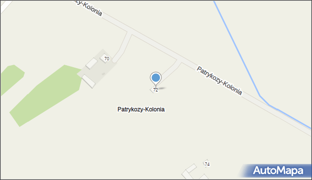 Patrykozy-Kolonia, Patrykozy-Kolonia, 72, mapa Patrykozy-Kolonia