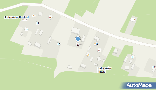 Patrzyków, Patrzyków, 16, mapa Patrzyków
