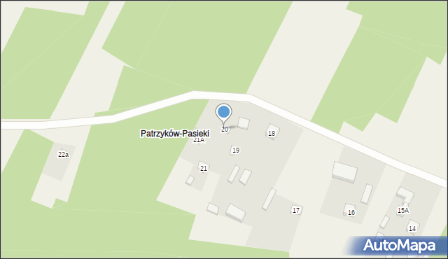 Patrzyków, Patrzyków, 20, mapa Patrzyków