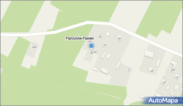 Patrzyków, Patrzyków, 21, mapa Patrzyków