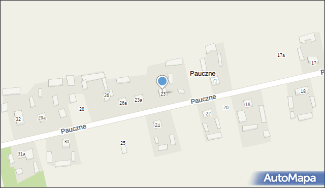 Pauczne, Pauczne, 23, mapa Pauczne