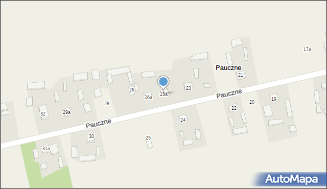 Pauczne, Pauczne, 23a, mapa Pauczne