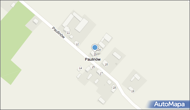 Paulinów, Paulinów, 13, mapa Paulinów