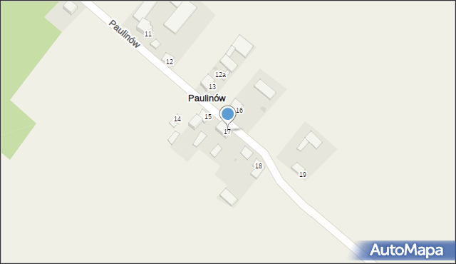 Paulinów, Paulinów, 17, mapa Paulinów