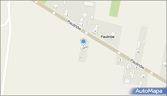 Paulinów, Paulinów, 14, mapa Paulinów