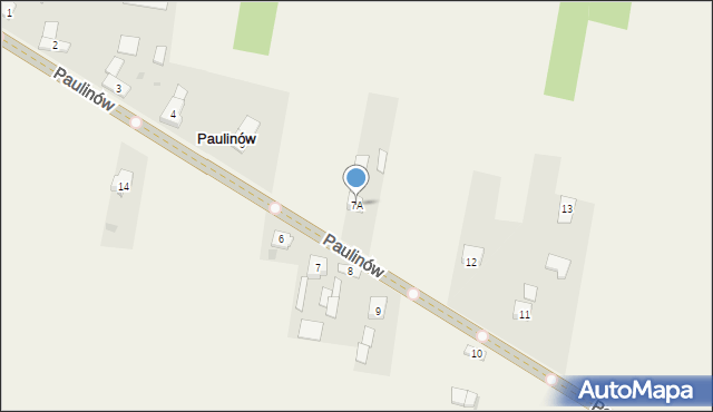 Paulinów, Paulinów, 7A, mapa Paulinów