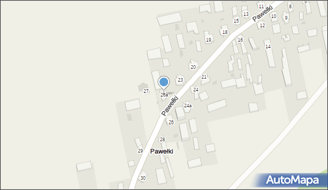 Pawełki, Pawełki, 26a, mapa Pawełki