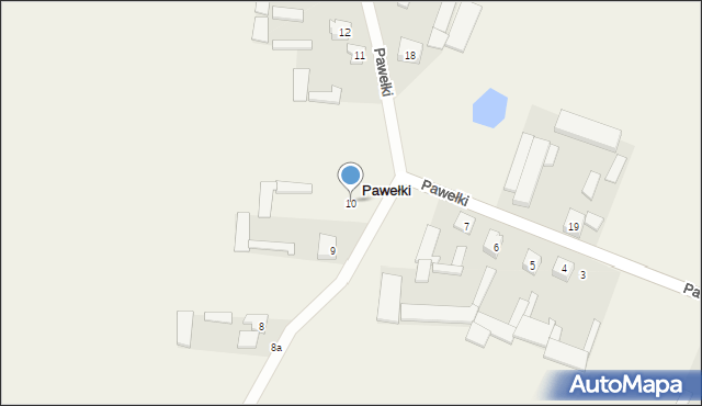 Pawełki, Pawełki, 10, mapa Pawełki