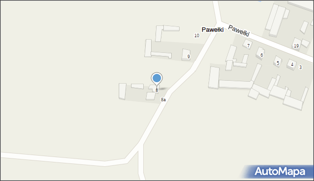 Pawełki, Pawełki, 8, mapa Pawełki