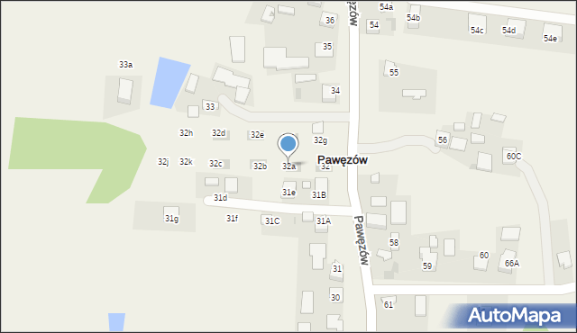 Pawęzów, Pawęzów, 32a, mapa Pawęzów