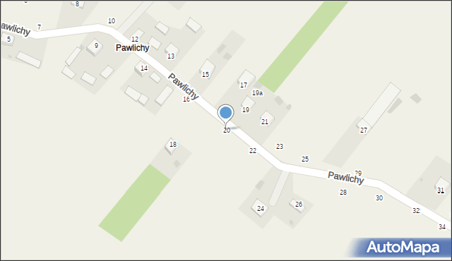 Pawlichy, Pawlichy, 20, mapa Pawlichy