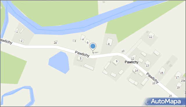 Pawlichy, Pawlichy, 7, mapa Pawlichy