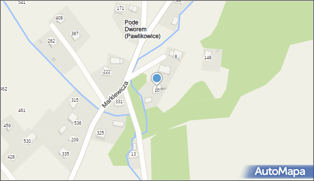 Pawlikowice, Pawlikowice, 10, mapa Pawlikowice
