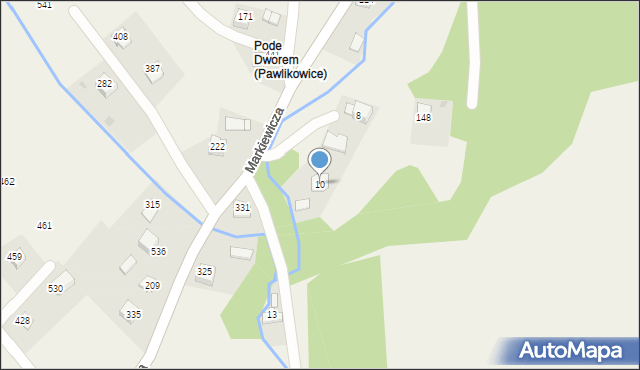 Pawlikowice, Pawlikowice, 10, mapa Pawlikowice