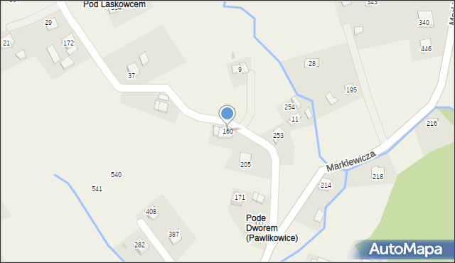 Pawlikowice, Pawlikowice, 160, mapa Pawlikowice