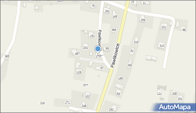 Pawlikowice, Pawlikowice, 173, mapa Pawlikowice