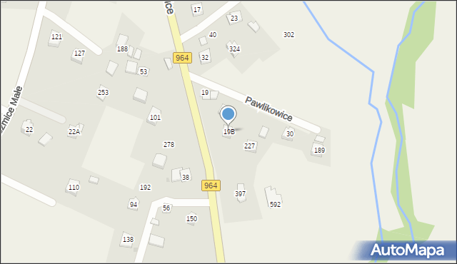 Pawlikowice, Pawlikowice, 19B, mapa Pawlikowice