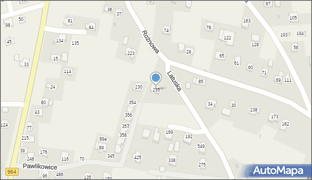 Pawlikowice, Pawlikowice, 235, mapa Pawlikowice