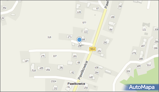 Pawlikowice, Pawlikowice, 238, mapa Pawlikowice