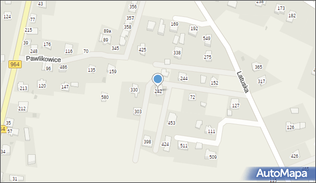 Pawlikowice, Pawlikowice, 242, mapa Pawlikowice