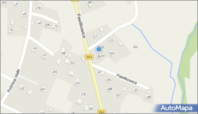 Pawlikowice, Pawlikowice, 32, mapa Pawlikowice