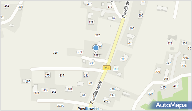 Pawlikowice, Pawlikowice, 348, mapa Pawlikowice