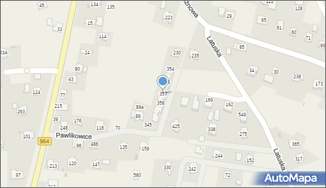 Pawlikowice, Pawlikowice, 357, mapa Pawlikowice