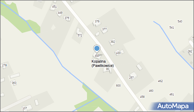 Pawlikowice, Pawlikowice, 410, mapa Pawlikowice