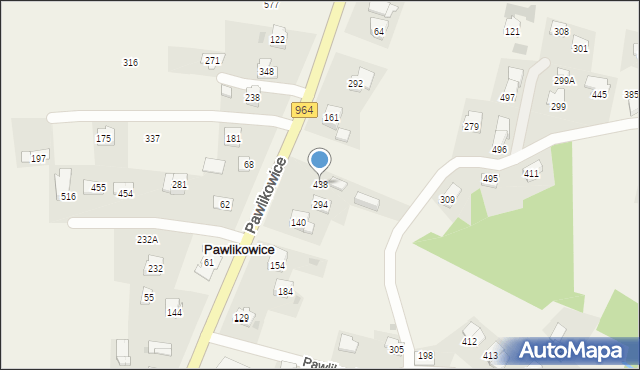 Pawlikowice, Pawlikowice, 438, mapa Pawlikowice