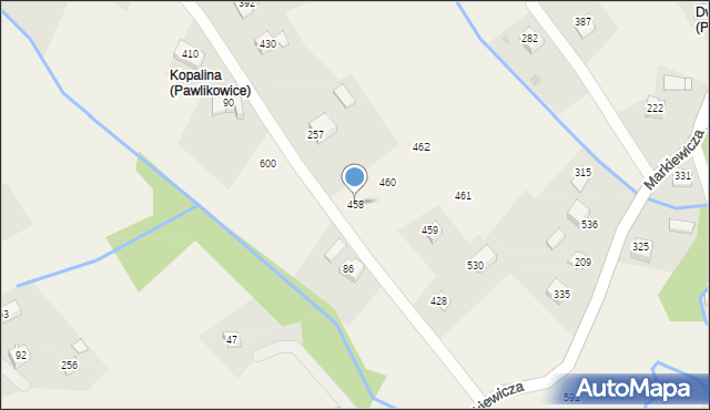 Pawlikowice, Pawlikowice, 458, mapa Pawlikowice