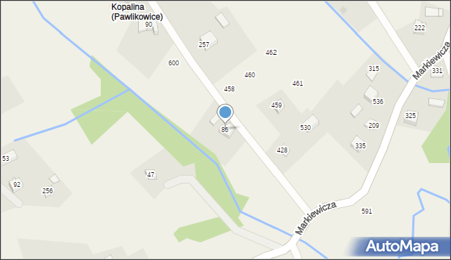 Pawlikowice, Pawlikowice, 86, mapa Pawlikowice