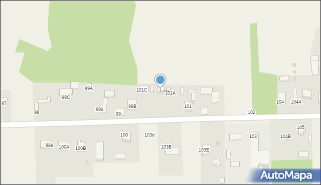 Pawlikowice, Pawlikowice, 101B, mapa Pawlikowice