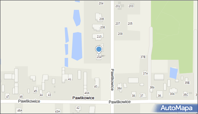 Pawlikowice, Pawlikowice, 214, mapa Pawlikowice